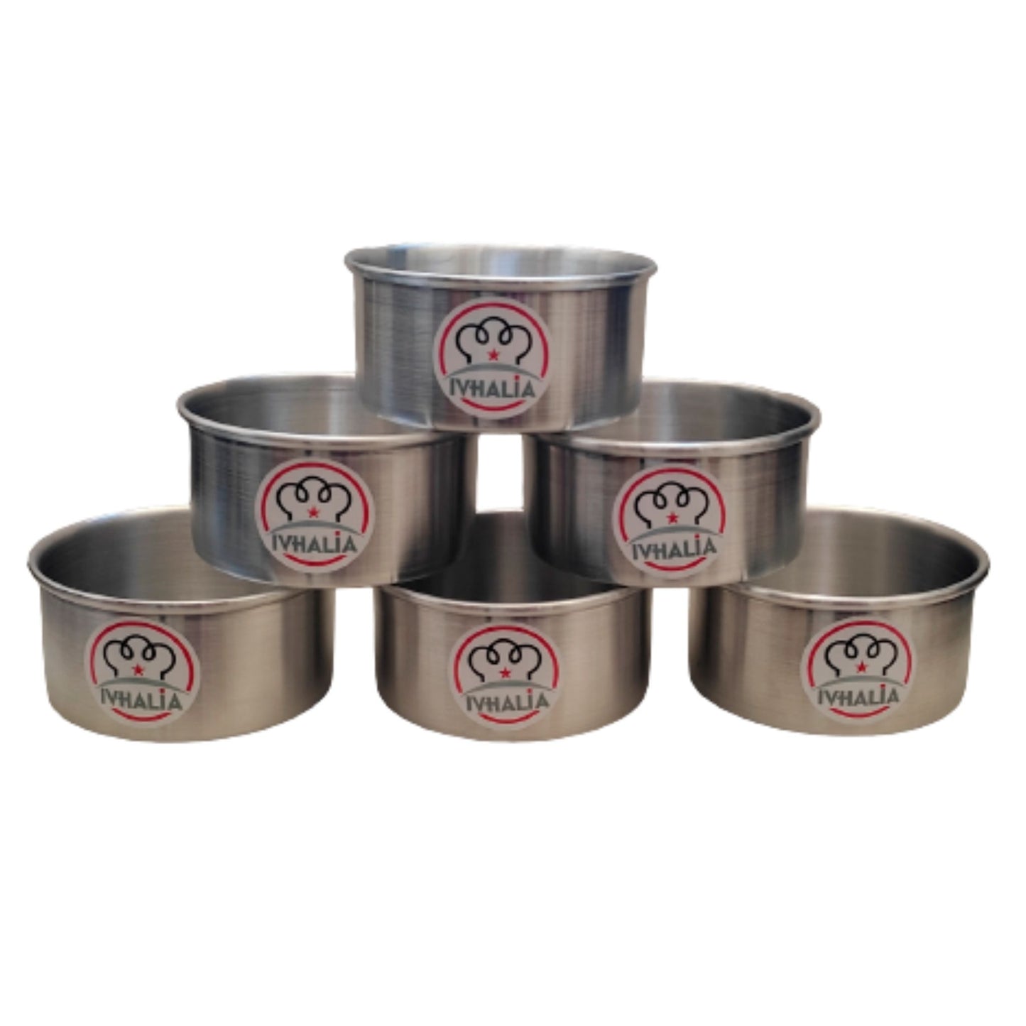 Pack de 6 Moldes Mini Cake Ivhalia De 10 x 5