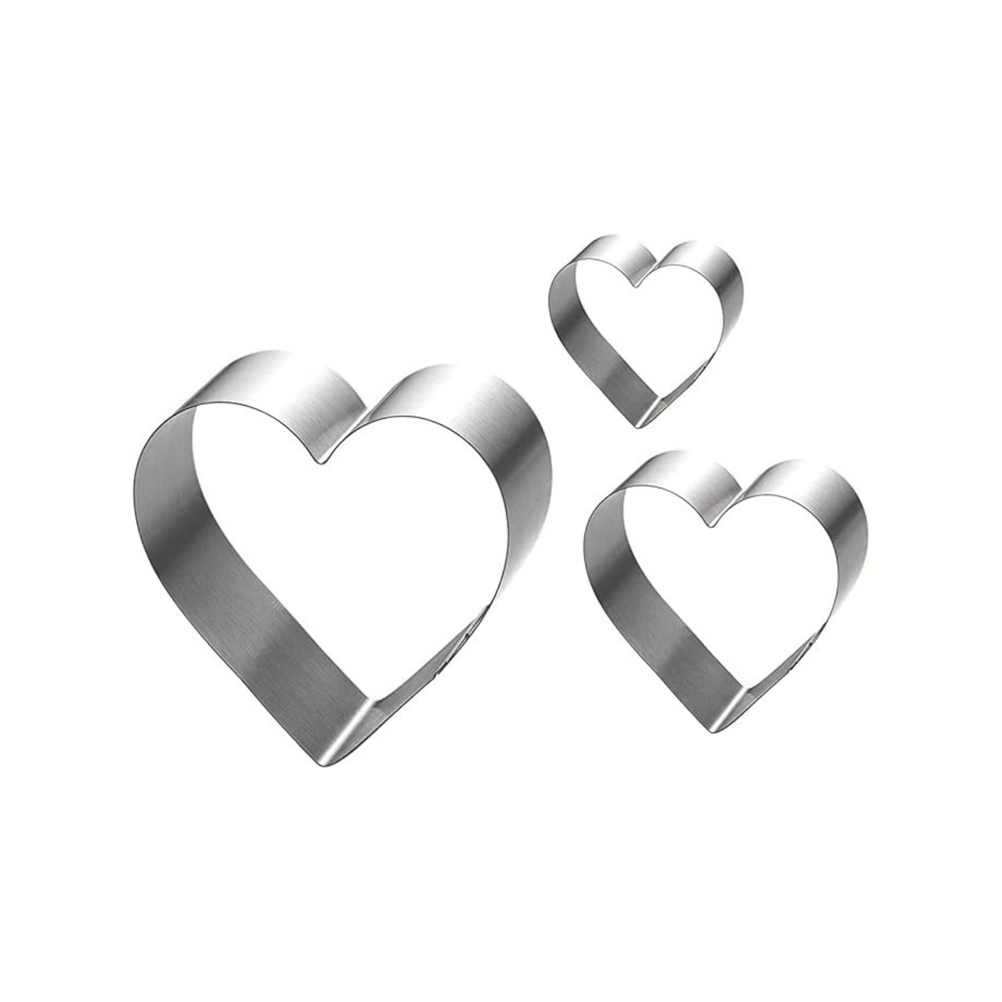 R- Cortadores Corazones Set-3 | 6 / 8 / 10 x 4 cm