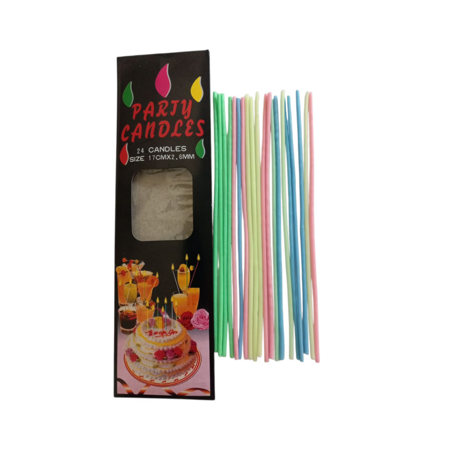 Q-Velas de cumpleaños 17 cm colores variados