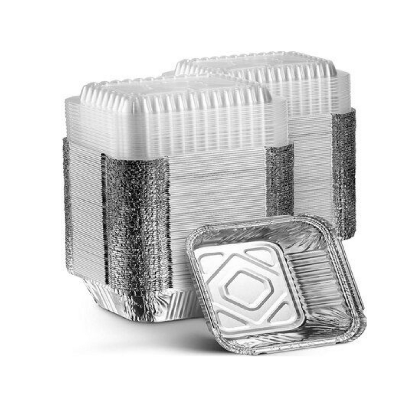Q-Pack de 10 Envase de aluminio 420 con visor