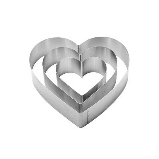 R- Cortadores Corazones Set-3 | 10 / 15 / 20 x 4.5 cm
