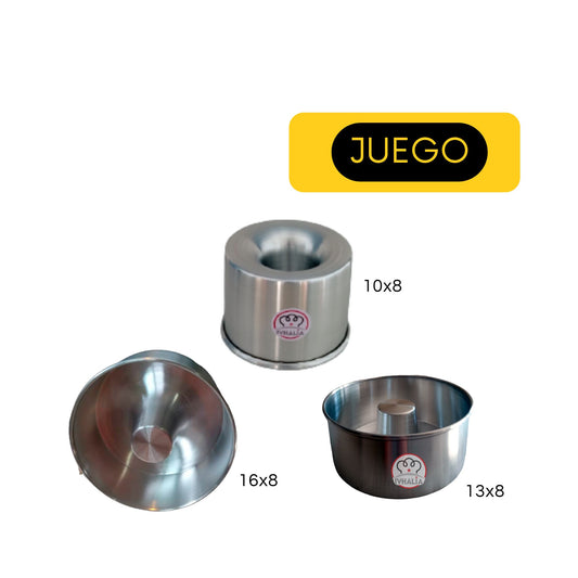 O- Juego de Moldes Savarín 10, 13, 18 x 8