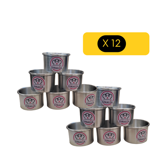 Pack de 12 Moldes Mini Cake Ivhalia De 7 x 5 Cm
