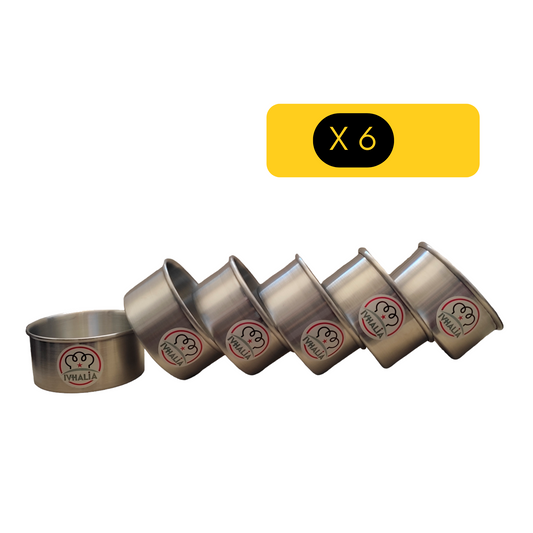 Pack de 6 Moldes Mini Cake Ivhalia De 10 x 5