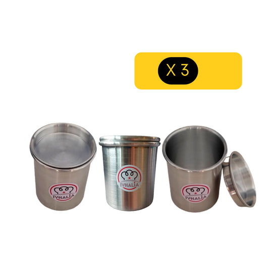 Pack de 3 Mini Quesilleras c/tapa Ivhalia De 7 x 8