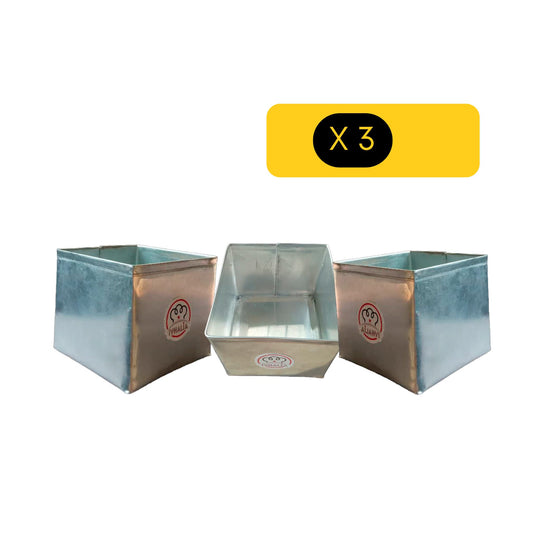 Pack de 3 Molde Mini Cuadrado Artesanal Ivhalia   9 x 9 x 8